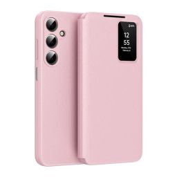 Tok álló (aktív FLIP, oldalra nyíló, Smart View Cover) RÓZSASZÍN Samsung Galaxy A17 5G (SM-A176), Galaxy A17 4G (SM-A175)