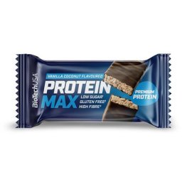 BIOTECH USA Fehérjeszelet, gluténmentes, 45g, BIOTECH USA "Protein Max", kókusz-vanília
