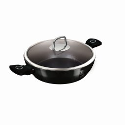 Berlinger Haus Alacsony lábas fedővel 30cm tapadásmentes bevonattal Black Vantage Collection BH/8223