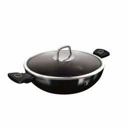 Berlinger Haus Wok fedővel 30cm tapadásmentes bevonattal Black Vantage Collection BH/8219