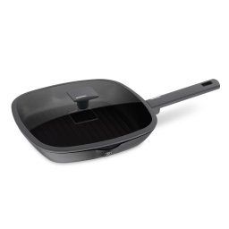 Berlinger Haus Grill serpenyő fedővel 28 cm tapadásmentes bevonattal Anthracite Collection BH/8127