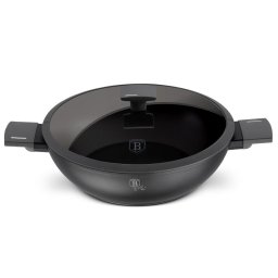 Berlinger Haus Wok fedővel 30cm tapadásmentes bevonattal Anthracite Collection BH/8125