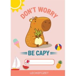 ICO Füzet, tűzött, A5, lecke, 34 lap, ICO "Süni", capybara