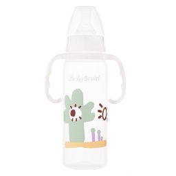 BabyBruin fogantyús cumisüveg 240ml fehér
