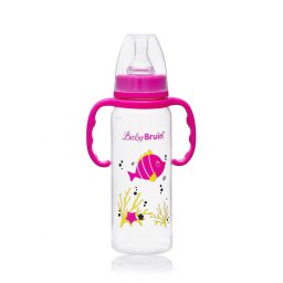BabyBruin fogantyús cumisüveg 240ml pink
