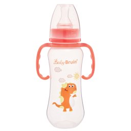BabyBruin fogantyús cumisüveg karcsúsított 240 ml narancs