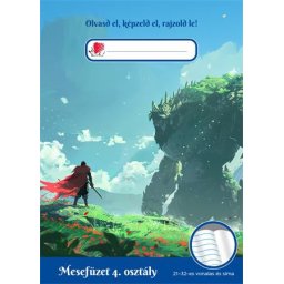 ICO Olvasónapló, tűzött, A5, 32 lap, 4. osztály, ICO "Süni Mesefüzet", harcos