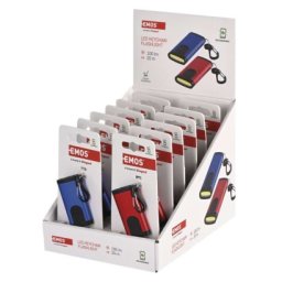 Újratölthető mini LED-es zseblámpa - kulcstartó, 100 lm, kínáló dobozban