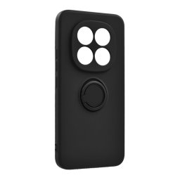 Szilikon telefonvédő (tartógyűrű, mikrofiber plüss belső, mágneses, kameravédő) FEKETE Xiaomi Redmi Note 15 Pro Plus 5G