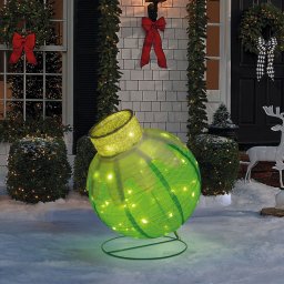 Világító dekoráció - gömbdísz - 60 LED - 60 x 83 cm - zöld - 100-200V AC