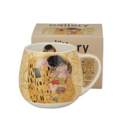 Klimt porcelán bögre - 430 ml öblös - The Kiss ecru