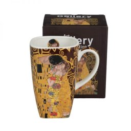 Klimt porcelán bögre - nagyméretű 650 ml - A csók/Életfa / barna