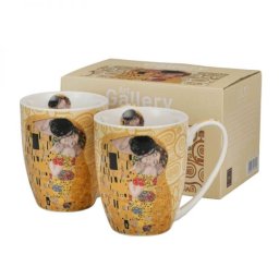 Klimt porcelán bögre szett - 2 darabos 360 ml - The Kiss ecru
