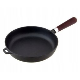 Zilner 3028 Premium öntöttvas-serpenyő fa nyéllel, indukciós, grillsütő, 28 cm