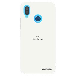 Átlátszó szilikon tok az alábbi mobiltelefonokra Huawei P20 Lite - Girl, do it for you