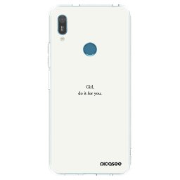 Átlátszó szilikon tok az alábbi mobiltelefonokra Huawei Y6 2019 - Girl, do it for you