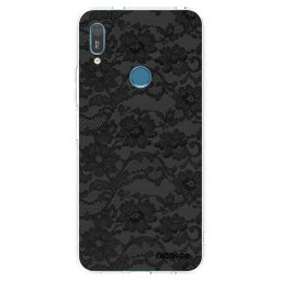 Átlátszó szilikon tok az alábbi mobiltelefonokra Huawei Y6 2019 - Dark Elegance