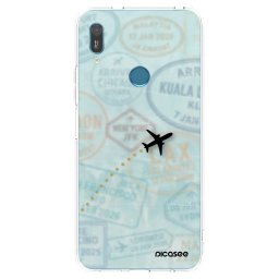 Átlátszó szilikon tok az alábbi mobiltelefonokra Huawei Y6 2019 - FLIGHT PATH
