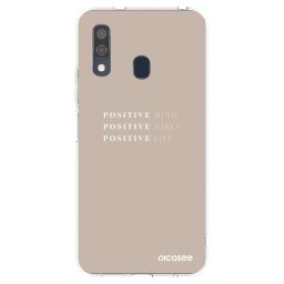 Átlátszó szilikon tok az alábbi mobiltelefonokra Samsung Galaxy A40 A405F - Positive Vibes