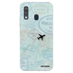 Átlátszó szilikon tok az alábbi mobiltelefonokra Samsung Galaxy A40 A405F - FLIGHT PATH