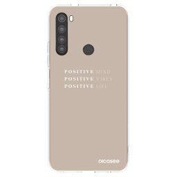 Átlátszó szilikon tok az alábbi mobiltelefonokra Xiaomi Redmi Note 8 - Positive Vibes