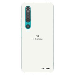 Átlátszó szilikon tok az alábbi mobiltelefonokra Xiaomi Mi 10 - Girl, do it for you