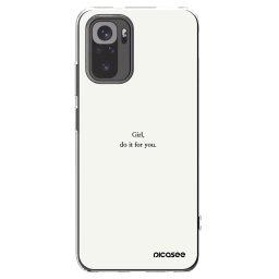 Átlátszó szilikon tok az alábbi mobiltelefonokra Xiaomi Redmi Note 10 - Girl, do it for you
