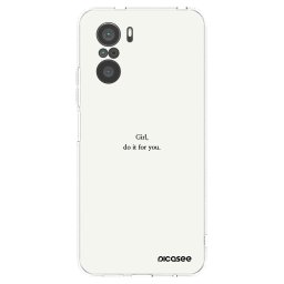 Átlátszó szilikon tok az alábbi mobiltelefonokra Xiaomi Poco F3 - Girl, do it for you