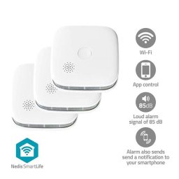 Nedis WIFIDS21WT SmartLife füstérzékelő | Wi-Fi | Akkumulátorral működő | Érzékelő élettartama: 10 év | 85 dB | Fehér | 1 db
