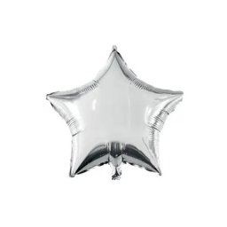 Ezüst csillag Silver fólia lufi 46 cm