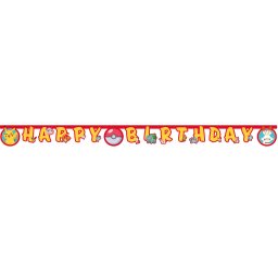 Pokémon Next Generation Happy Birthday felirat 200 cm FSC