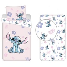 Disney Lilo és Stitch, A csillagkutya Pink ágyneműhuzat és gumis lepedő csomag