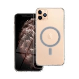 Szilikon telefonvédő (ütésállóság, légpárnás sarok, MagSafe) ÁTLÁTSZÓ Apple iPhone 11 Pro Max