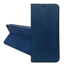 Tok álló, bőr hatású (FLIP, oldalra nyíló, asztali tartó, kártyazseb, prémium) SÖTÉTKÉK Samsung Galaxy S26 Ultra (SM-S948)