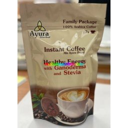Ayura Herbal Cappuchino, instant, 17 adag, Családi csomag - Stéviával édesített és növényi pálmatejjel készült