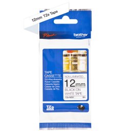 Brother TZE-N231 öntapadós nem laminált fehér alapon fekete P-touch szalag