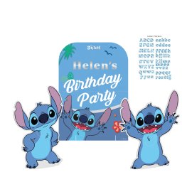 Disney Lilo és Stitch, A csillagkutya Aloha asztali dekoráció szett személyre szabható
