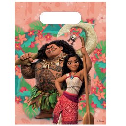 Disney Vaiana Sailing Spirit műanyag ajándéktasak, ajándékzacskó 6 db-os