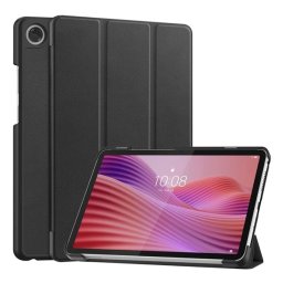 Tok álló, bőr hatású (aktív FLIP, oldalra nyíló, TRIFOLD, asztali tartó) FEKETE Lenovo Tab One (TB-305FU)
