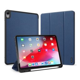 DUX DUCIS DOMO tok álló, bőr hatású (aktív FLIP, oldalra nyíló, TRIFOLD, asztali tartó, ceruza tartó) SÖTÉTKÉK Apple IPAD Air 11 (2025), IPAD Air 11 (2024), IPAD Air 2022