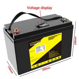 Liitokala 12v-os Lifepo4 Munka Akkumulátor 120ah Lcd (5671)