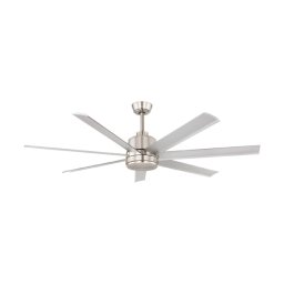 AZAR 60 csiszolt alumínium, matt nikkel mennyezeti ventilátor