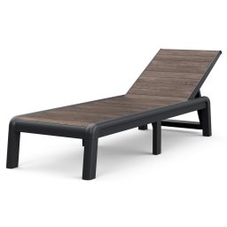 Keter DECO PORTO kerti napozóágy - walnut / grafit