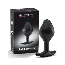 mystim Rocking Force S - elektro anál plug - kicsi (fekete)