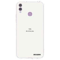 Átlátszó szilikon tok az alábbi mobiltelefonokra Honor 8X - Girl, do it for you