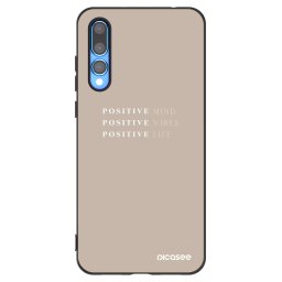 Fekete szilikon tok az alábbi mobiltelefonokra Huawei P20 Pro - Positive Vibes