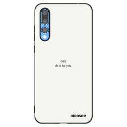 Fekete szilikon tok az alábbi mobiltelefonokra Huawei P20 Pro - Girl, do it for you