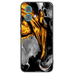 Fekete szilikon tok az alábbi mobiltelefonokra Motorola Edge 40 Neo - Black Gold