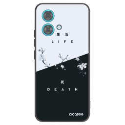 Fekete szilikon tok az alábbi mobiltelefonokra Motorola Edge 40 Neo - Life - Death
