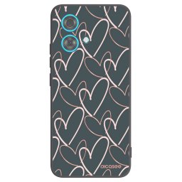 Fekete szilikon tok az alábbi mobiltelefonokra Motorola Edge 40 Neo - Lots of love